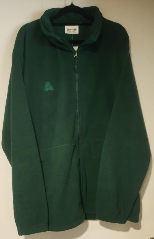 Jacket Fleeced Zipped Bottle Green